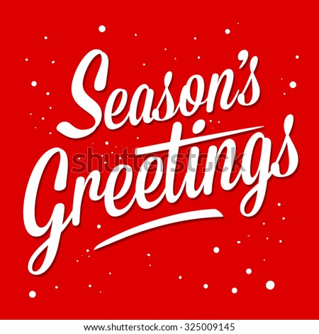 Season greetings typography art vector illustration