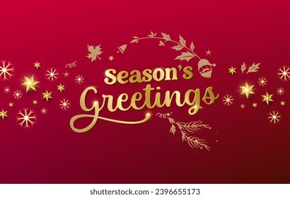 Season greetings typography composition. Decorative design element for postcards, prints, posters