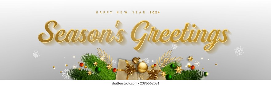 Season greetings typography composition. Decorative design element for postcards, prints, posters