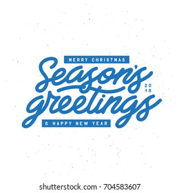 Season greetings typography composition. Decorative design element for postcards, prints, posters. Vector vintage illustration.