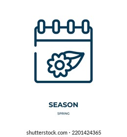 Season icon. Linear vector illustration from spring collection. Outline season icon vector. Thin line symbol for use on web and mobile apps, logo, print media.