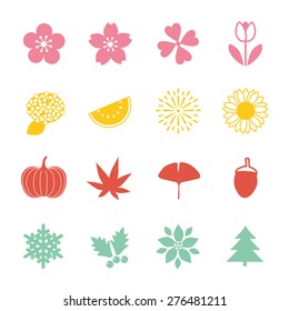 Season icon set