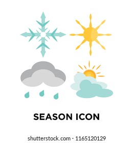 Season icon vector isolated on white background, Season transparent sign , weather symbols