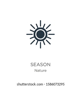 Season icon vector. Trendy flat season icon from nature collection isolated on white background. Vector illustration can be used for web and mobile graphic design, logo, eps10