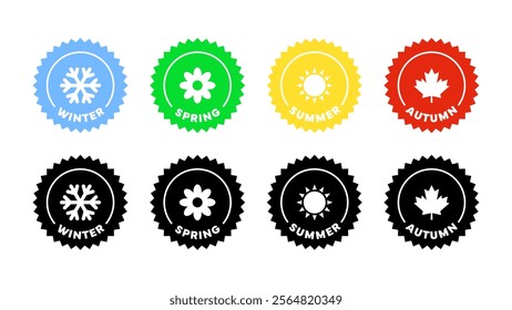 Season icons. Four seasons of the year icons