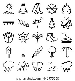 Season icons set.  