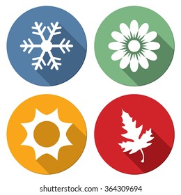 Season icons vector illustration.