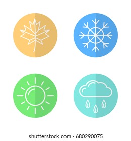 Season icons. Vector illustration.