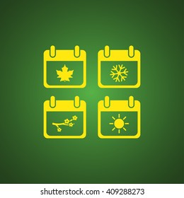 Season icons.Vector illustration.