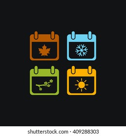 Season icons.Vector illustration.