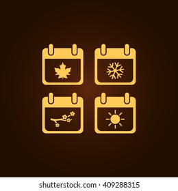 Season icons.Vector illustration.