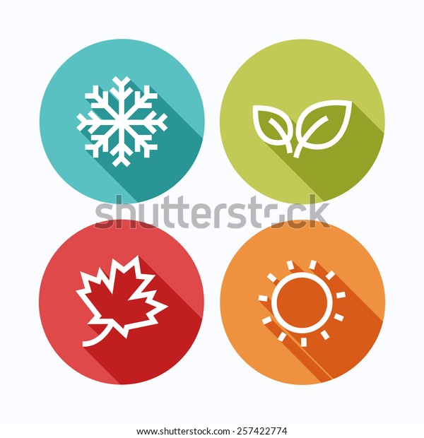 Season Iconsvector Illustration Stock Vector (Royalty Free) 257422774 ...