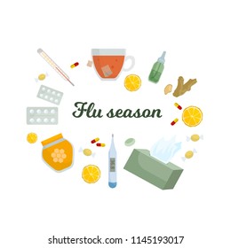 Season of influenza. Means for treating colds.
