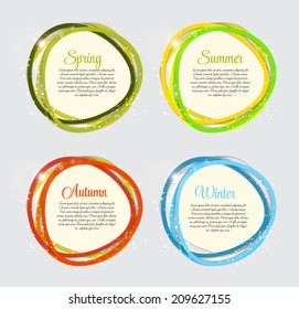 Season Infographic Templates for Business Vector Illustration. EPS10