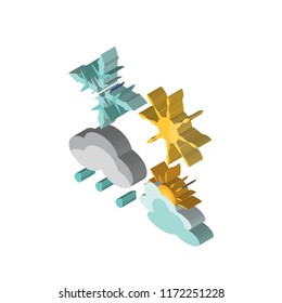 Season isometric left top view 3D icon