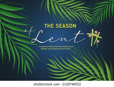 Season of Lent. Palm Sunday, Easter and the Resurrection of Christ