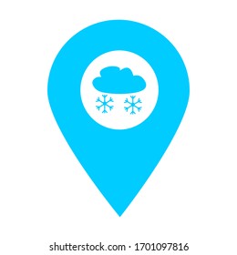 Season location map pin pointer icon. Element of map point for mobile concept and web apps. Icon for website design and app development. Premium winter, summer icon sign