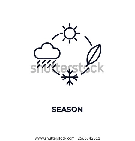 season outline icon. Linear vector from nature concept. Thin line season icon isolated on white background
