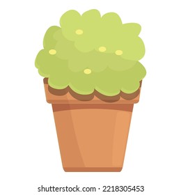 Season plant pot icon cartoon vector. Summer garden. Stem room