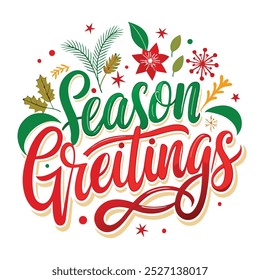 season s greetings white background.