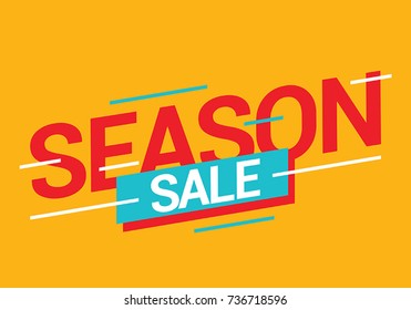 Season Sale Banner. Sale Poster. Vector illustration.