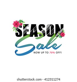 Season Sale Banner vector design.