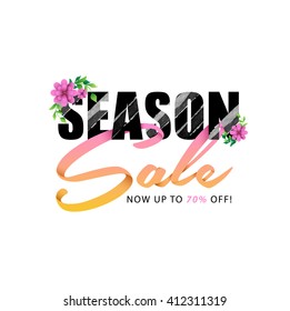 Season Sale Banner vector design.