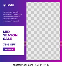 Season sale social media post template