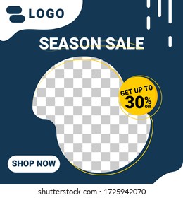 Season Sale and special offer. 30% off. Vector illustration.Theme color.