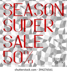 Season Sale. Special Offer Design. Vector Illustration