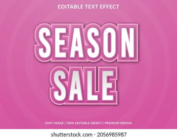 season sale text effect background template with abstract style use for business promotion and sale banner