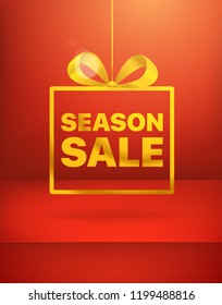 Season sale vector illustration. Advertising concept