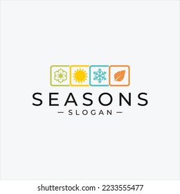 season set icon logo design