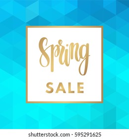 Season spring sale banner for online shopping with discount offer. Promotional email design poster.