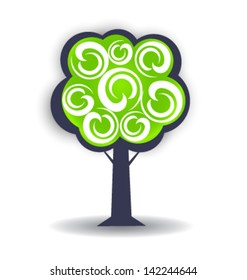 Season tree vector design element