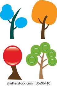 season trees. vector