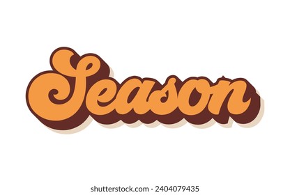 Season typography design with map vector. Editable college t-shirt design printable text effect vector	