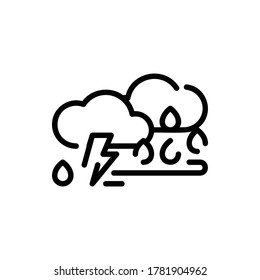 Season, Weather, Rain, Storm Icon Logo Vector Isolated. Autumn Icon Set. Editable Stroke and Pixel Perfect.