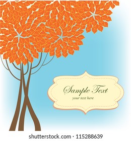 Seasonal abstract  background with trees