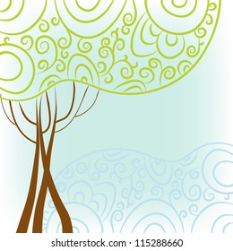 Seasonal abstract  background with trees