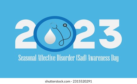 Seasonal affective disorder (SAD) awareness day is observed every year in July.banner design template Vector illustration background design.