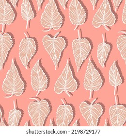 seasonal autumn fallen yellowed leaves vector seamless pattern for fabrics, prints, packaging and cards