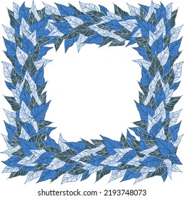 seasonal autumn frame vector design for cards, posters or flyers with fallen yellowed leaves