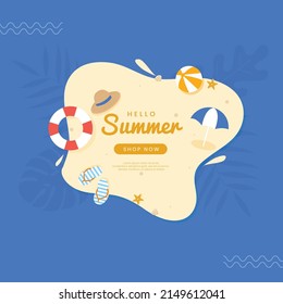 Seasonal background with a fun summer vacation