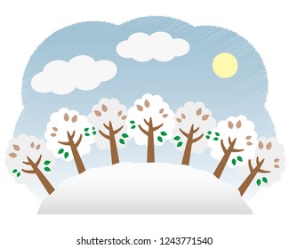 Seasonal background illustration
