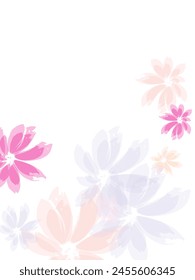 Seasonal blossom elements. Peach flolwer petals natural decor.