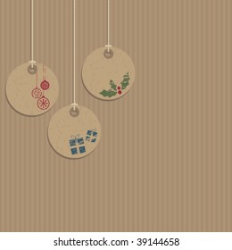 seasonal brown paper decorative tags