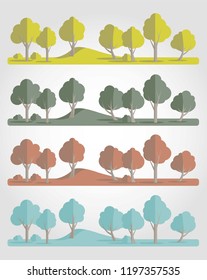 Seasonal changes - simple vector landscape