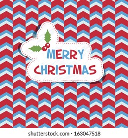 seasonal chevron background with Christmas decoration, eps 10 format with transparencies
