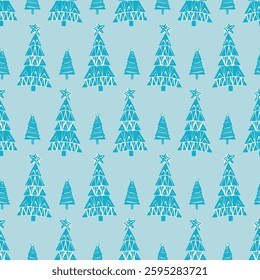 Seasonal christmas tree vector background. Decorative festive winter foliage for yuletide all over pattern. 